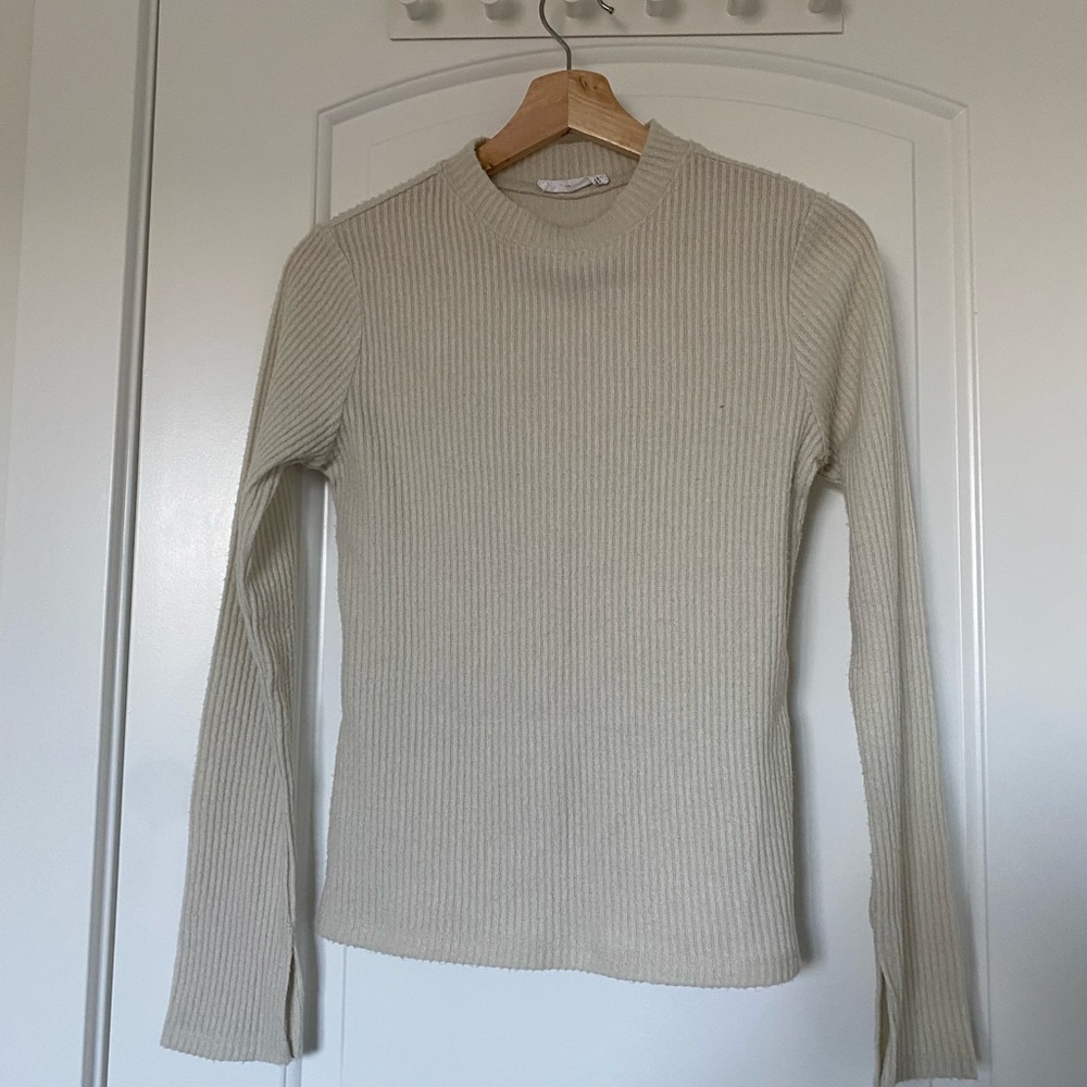 Creamy long sleeve sweater or long sleeve